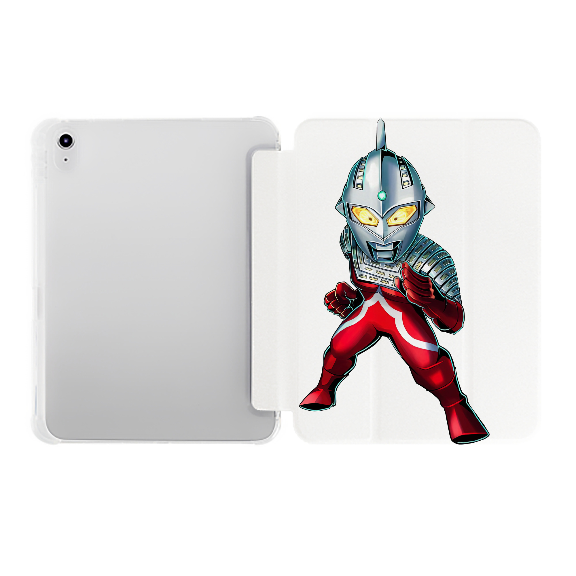 （画像用） ウルトラマン Ultraman IPad ケース ペン収納付き 三つ折りスタンド PUレザー×シリコン 対応機種9.5/10.5/10.9インチ